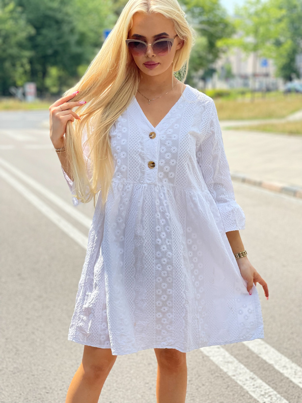 Biała bawełniana sukienka 